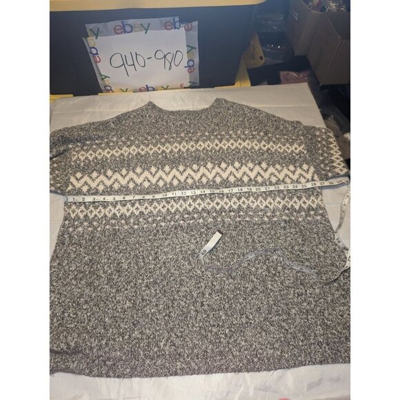 J. Jill Pullover Sweater Size XL Top Casual Marled Grey Nordic Soft Comfy R97641 - Picture 7 of 11